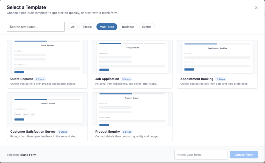 MultiStep Form Templates
